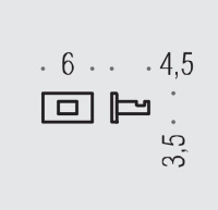 Colombo Look Крючок одинарный, цвет: хром - Gidratop.ru изображение