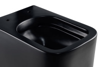 Унитаз подвесной Ultra VT1-32MB безободковый, цвет матовый черный, ультратонкое soft-close сиденье - Gidratop.ru изображение