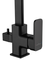 Смеситель для кухни с подключением фильтра WONZON & WOGHAND, Черный матовый (WW-88458004-MB) - Gidratop.ru изображение