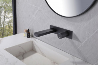 Смеситель ABBER Rund AF8712B для раковины скрытого монтажа, черный матовый - Gidratop.ru изображение