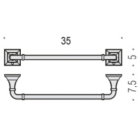 Colombo Portofino Полотенцедержатель, цвет: хром - Gidratop.ru изображение