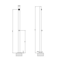 GESSI Origini внешние части для уличной душевой стойки на 1 выход, Доукомплектовать арт. 66211 и душевой головкой , цвет Steel Brushed - Gidratop.ru изображение