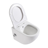 UNO Унитаз подвесной с сиденьем и креплением с функцией биде и смесителем BB3105CHR-BS/SC - Gidratop.ru изображение