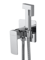 Смеситель с гигиеническим душем встраиваемый WONZON & WOGHAND EDGE, Хром (WW-88829003-CR) - Gidratop.ru изображение