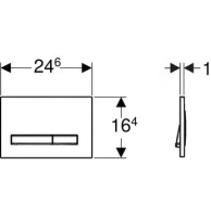 Клавиша Geberit Sigma Type 50 115.670.00.2, двойной смыв, клавиши красное золото, без панели (для заполнения материалом покупателя) - Gidratop.ru изображение