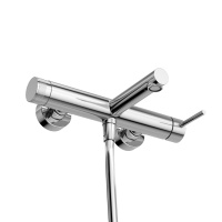 RELAX-VD-01 Смеситель для ванны и душа однорычажный в комплекте с ручным душем, шлангом и держателем, хром - Gidratop.ru изображение