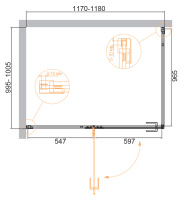 Душевой уголок CEZARES BELLAGIO-AH-1-120/100-C-NERO - Gidratop.ru изображение