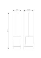 Туалетный ершик в комплекте WONZON & WOGHAND, Хром (WW-9529) - Gidratop.ru изображение