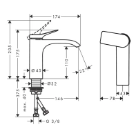 Смеситель для раковины Hansgrohe Vivenis 75024700, CoolStart, белый матовый - Gidratop.ru изображение