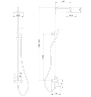 Душевая стойка ABBER Weiss Insel AF8016N с изливом, хром - Gidratop.ru изображение