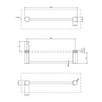 GESSI Rilievo полотенцедержатель, 30 см, цвет: nero XL - Gidratop.ru изображение