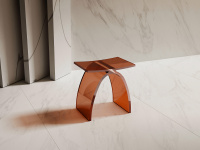 Стульчик для ванной прозрачный ABBER Kristall AT1739Opal коричневый - Gidratop.ru изображение