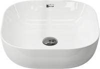 Умывальник чаша ELEMENT накладная прямоугольная 420x420x140mm - Gidratop.ru изображение