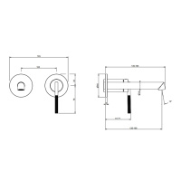 Gessi Ingranaggio встраиваемый  смеситель с изливом. (внешние части), цвет: Brushed Brass PVD - Gidratop.ru изображение