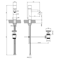 GESSI HABITO UNITO смеситель для раковины на 1 отверстие, однорычажный, в комплекте с донным клапаном, цвет Black Metal PVD - Gidratop.ru изображение