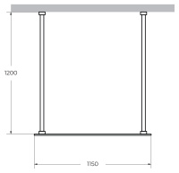 душевая перегородка CEZARES LIBERTA-L-2-115-120-C-Cr - Gidratop.ru изображение