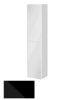 Шкаф-пенал Keuco Royal Reflex 34031 350002 подвесной 35 см, с корзиной, фасад зеркало, черный, петли справа - Gidratop.ru изображение