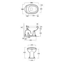 Arcade Унитаз напольный, слив в пол, 36,5х55см, цвет белый - Gidratop.ru изображение