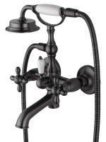 Смеситель для ванны с душем WONZON & WOGHAND RETRO, Темный графит (WW-88639020-BGM) - Gidratop.ru изображение