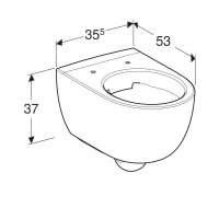 Подвесной унитаз Geberit Renova Comfort 500.694.01.1, белый - Gidratop.ru изображение