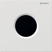 Клавиша смыва Geberit Sigma 116.031.11.5 Type 01, бесконтактная, сенсорная, для писсуара, работа от батарей, белый - Gidratop.ru изображение