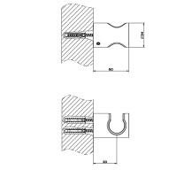 GESSI 316 держатель неподвижный для душевой лейки, цвет: steel brushed - Gidratop.ru изображение