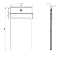 Полотенцесушитель электрический с каменной плитой Белый мрамор WONZON & WOGHAND STUTTGART, Темный графит (WW-A501-GM) - Gidratop.ru изображение