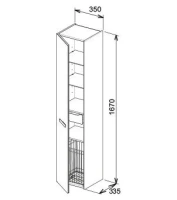 Шкаф-пенал высокий Keuco Royal Universe - Gidratop.ru изображение