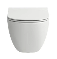 Подвесной унитаз Laufen Basal 8.66E1.0.000.000.1 Combipack безободковый, крышка микролифт, крепление Easyfit, белый - Gidratop.ru изображение