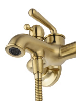 Смеситель для ванны с душем WONZON & WOGHAND STEAM, Брашированное золото (WW-88639008-BG) - Gidratop.ru изображение