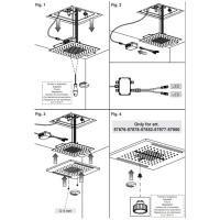 Gessi Colour внешняя часть  душевая системы 500х500 мм, 3 режима, хромотерапия, цвет: Gold PVD - Gidratop.ru изображение