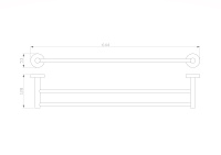Полотенцедержатель двойной WONZON & WOGHAND EASY, Хром (WW-8111) - Gidratop.ru изображение