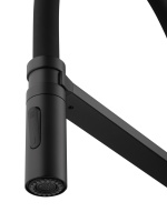 Смеситель для кухни с гибким изливом WONZON & WOGHAND, Черный матовый (WW-88438003-MB) - Gidratop.ru изображение