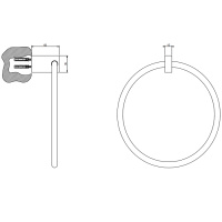 GESSI  INVERSO ACCESSORIES полотенцедержатель настенный кольцевой, цвет: Warm Bronze Br PVD - Gidratop.ru изображение