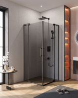 Душевой уголок CEZARES SLIDER-A-2-80/90-GRIGIO-NERO - Gidratop.ru изображение