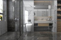 Комплект подвесной унитаз ABBER Rechteck AC1201 белый с инсталляцией AC0105 и кнопкой AC0120MW белая матовая - Gidratop.ru изображение