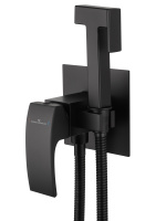 Смеситель с гигиеническим душем встраиваемый WONZON & WOGHAND FIT, Черный матовый (WW- 88829009-MB) - Gidratop.ru изображение