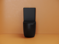 Напольный пристенный унитаз Metropol смыв Торнадо черный матовый CN4001TMB - Gidratop.ru изображение