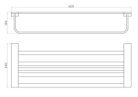 Полотенцедержатель с полкой WONZON & WOGHAND ECLIPSE, Черный (WW-9181-BL) - Gidratop.ru изображение