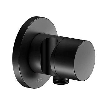 Переключатель потоков Keuco Ixmo 59556370201 на 2 потребителя, с выводом для шланга и держателем лейки, черный матовый