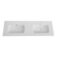 Керамическая раковина с двумя чашами CZR-8095-140-2, 1410x460x170 - Gidratop.ru изображение