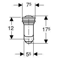 Сифон для писсуара Geberit 152.942.11.1, горизонтальный - Gidratop.ru изображение