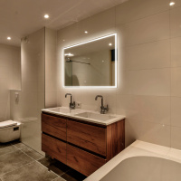 Зеркало ABBER See AG6108SL-0.8 с подсветкой, сенсорный выключатель, диммер - Gidratop.ru изображение