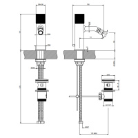 GESSI HABITO DIAMANTATO смеситель для биде на 1 отверстие, однорычажный, в комплекте с донным клапаном, цвет Warm Bronze Br. PVD - Gidratop.ru изображение