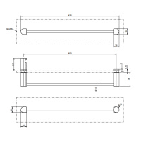 GESSI Rilievo полотенцедержатель, 45 см, цвет: хром - Gidratop.ru изображение