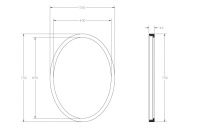Зеркало для ванной ABBER Stein AS6610BR с подсветкой, коричневое - Gidratop.ru изображение