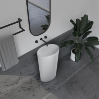 Раковина отдельностоящая ABBER Stein AS2504-H белая матовая - Gidratop.ru изображение