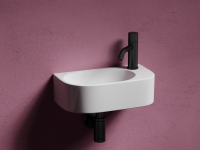 Умывальник подвесной прямоугольный (чаша слева, отверстие под смеситель справа) Element 409x224x110мм - Gidratop.ru изображение