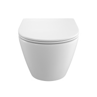 UNO-TOR Унитаз подвесной, безободковый, с системой смыва "Торнадо", с сиденьем soft close, BB5177CH-TOR/SC - Gidratop.ru изображение