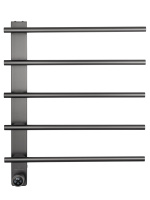 Полотенцесушитель электрический WONZON & WOGHAND NÜRNBERG, Темный графит (WW-AL345-GM) - Gidratop.ru изображение